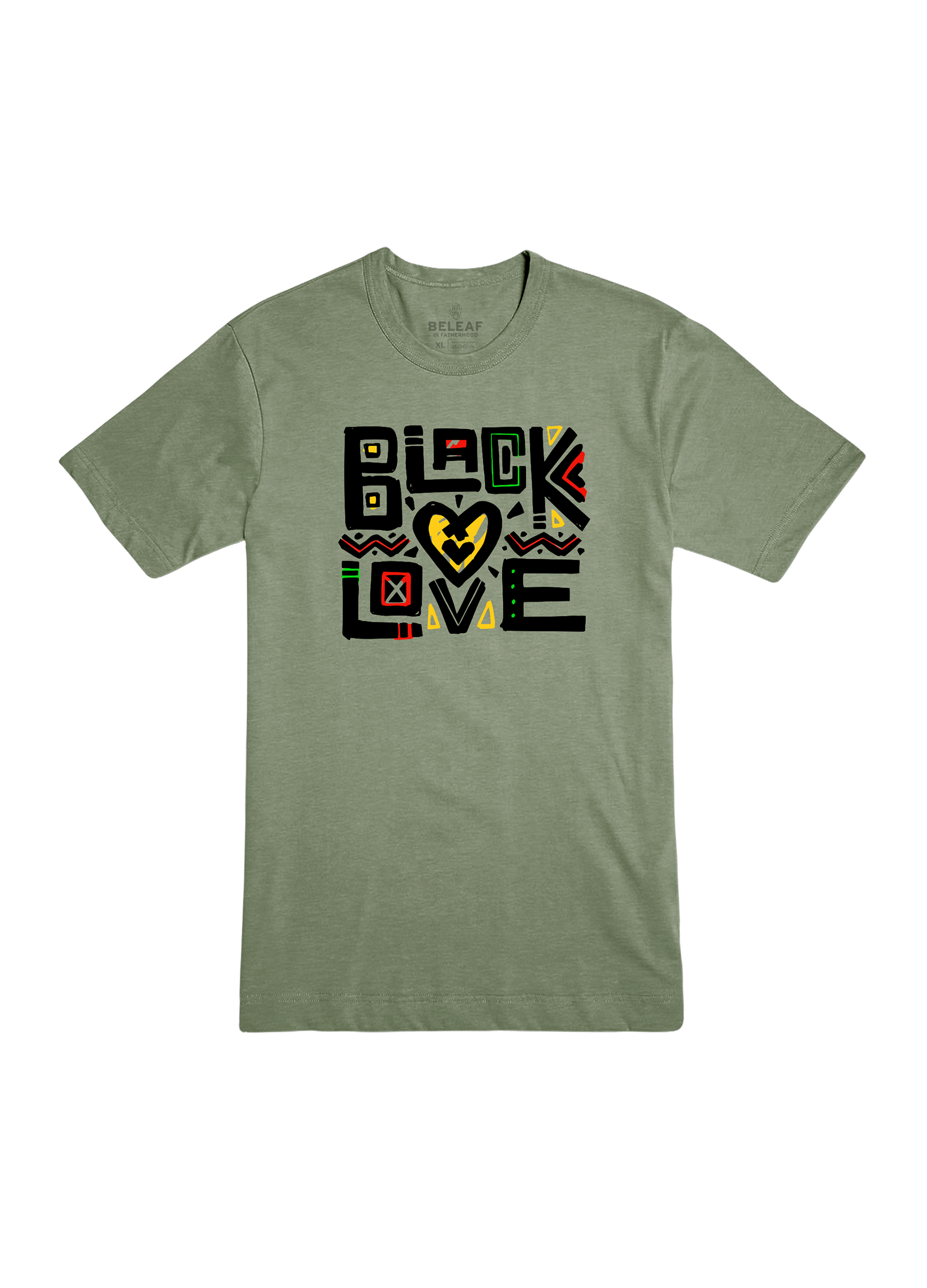 BLACK LOVE| Heather Olive | Adult Tee