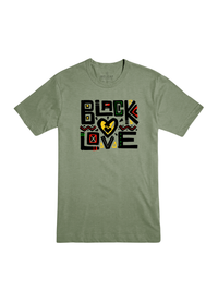 BLACK LOVE| Heather Olive | Adult Tee