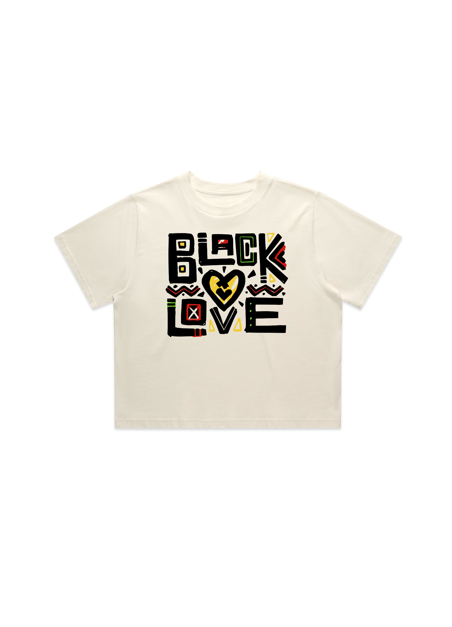 BLACK LOVE | Women's Cropped Tee | Cream