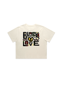 BLACK LOVE | Women's Cropped Tee | Cream